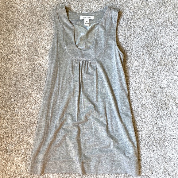 White House black market grey silver shimmer tunic. XS - Picture 5 of 8